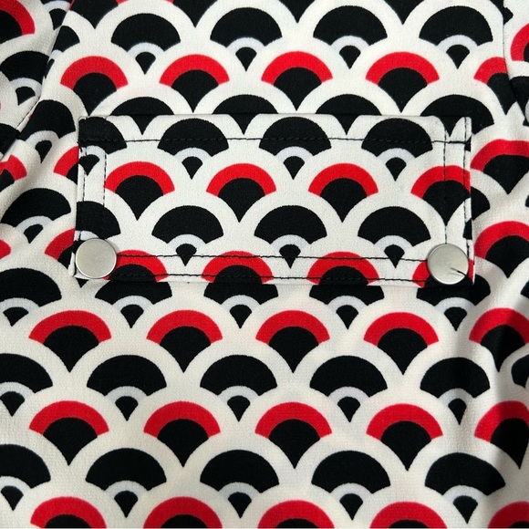 2 for$15 Jones New York White and Red Button Down Shirt with Notched Collar - Picture 6 of 12